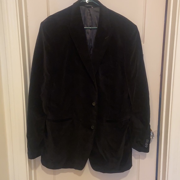 MARC ANTHONY BLACK VELVET JACKET TUXEDO BLAZER SPORT COAT VELOUR HOLIDAY - Picture 4 of 16